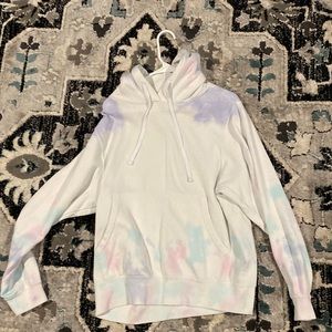 White tie dye hoodie